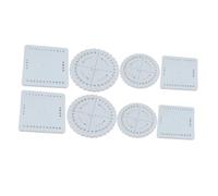 CORHAD 8 pièces Kit Disques à Tresser Rond et Carré pour Macramé Planche de Tissage Corde pour Bracelets Ceintures Colliers DIY