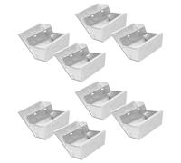 CORHAD 8 Pièces Mangeoire à Foin Métallique pour Lapins Distributeur Aliments Hygiénique et Facile à Nettoyer pour Petits Animaux Cage Bac Alimentaire Robuste pour Lapins Hamsters et