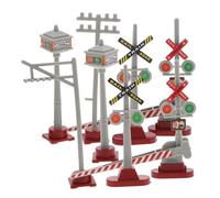 CORHAD 8 Pièces Miniature Micro Traffic Signal Lights for Train Model DIY Table Accessories Detailed Railroad Signs for Toy Train Station Scenes