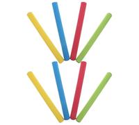 CORHAD 8 Pièces Relay Stick Set for School Track Racing Soft Sponge with Antislip Grip in Four Colors for Team Competition and Training
