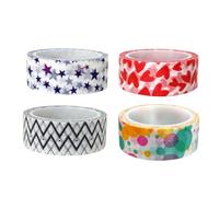 CORHAD 8 pièces Ruban Adhésif Décoratif DIY pour Scrapbooking Coloré Autocollants pour Journaux Intimes Fournitures Loisirs Créatifs pour Garçon Fille et Étudiants