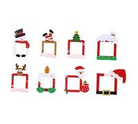 CORHAD 8pièces Couvre-lumières Décoratifs De Noël Autocollants Muraux Avec Motifs De Renne Et Bonhomme Pour Décoration De Fête