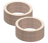 CORHAD Anneaux en Bois Naturel Brut 20 Pcs 7,5 Cm, Cercles Plats en Bois pour Loisirs Créatifs, Découpe Vierge Ronde, Accessoires DIY pour Décoration Artisanale et Fête