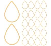 CORHAD Anneaux Pendentifs Ouverts Breloques Creux 15x21 Mm Doré 50 Pièces Pour Création Bijoux Diy Artisanat Accessoires Copropriétaires Fête Usage Quotidien