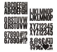CORHAD Autocollant Alphabet Lettre en Vinyle Autocollant Noir 2 Sets, 6 Feuilles/lot, 2,5 Pouces, pour Panneau et Boîte aux Lettres, Décoration de Maison