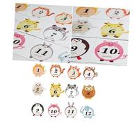 CORHAD Autocollants Mensuels Bébé 12 Pièces Motifs Animaux Dessin Animé Autocollants pour Nourrisson Non Toxiques Décorations Photo pour Shower et Anniversaires