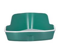 CORHAD Bac à Litière pour Petits Animaux Bac D’Angle 36X24X21 CM en Plastique Sûr et Toilette pour Furets Lapins Rats et Hamsters pour Cage et Enclos Grillagé