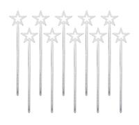CORHAD Baguettes De Fée Argentées Décoratives 33 Cm pour Garçon Et Filles, Lot de 10, Accessoires De Déguisement Magiques, Jouets pour Fêtes D’Anniversaire, Spectacles sur Scène