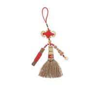 CORHAD Balai Décoratif Feng Shui pour Bébé Suspendu Amulette Balai Chinois Vintage Nœud Traditionnel pour -Né Accessoire Suspendu pour Berceau Mauvais Esprits