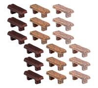 CORHAD Banc Miniature Démontable Nettoyage Facile en Résine 18 Pcs Design Réaliste pour Jardin Miniature et Terrariums pour Décoration Extérieure ou Salon