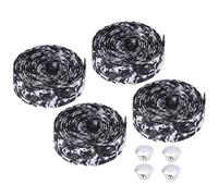 CORHAD Bandes de Guidon Vélo X2 en Cuir PU Camouflage Blanc et Gris 200X3 CM Ruban Antidérapant pour Guidoline Vélo Route et Montagne Accessoire Confort et Protection Mains