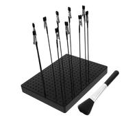 CORHAD Base de Support de Peinture Modélisme avec Pinces Crocodile Flexibles et Protège-Dents Station de Séchage pour DIY Kit Complet avec Brosse de Nettoyage
