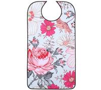CORHAD Bavoir Adulte Imperméable Double Épaisseur, Serviette de Table Ajustable pour Personnes Âgées, Tablier Lavable Portable pour Femmes et Hommes, Protection Repas Senior, Tissu