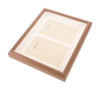 CORHAD Boîte à Médailles en Bois 10 Pouces Double Compartiment Présentoir pour Médailles Militaires et Sportives Cadre Photo pour Insignes et Souvenirs Coffret de Rangement pour