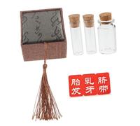 CORHAD Boîte à Souvenirs Garçon Fille Coffret De Rangement Pour Dents De Lait Et Cheveux Fœtaux Organisateur De Pour Garçon Fille Bouteilles Avec Stickers Aléatoires Pour