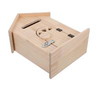 CORHAD Boîte à Suggestions en Bois Vintage, Forme Maison Compacte avec Serrure, Boîte aux Lettres Murale Sécurisée pour Clés et Colis, Adaptée à l'Entrée de Maison ou Bureau