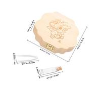CORHAD Boîte Bois pour Dents de Lait Garçon Fille Rangement Souvenir avec Motif Dragon Chinois Boîte à Dents Perdus pour Filles et Garçons Conserve Cheveux de Garçon Fille Coffret