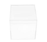 CORHAD Boîte de Présentation en Acrylique Transparente 10x10 Cm, Vitrine D’Exposition Anti-poussière 5 Faces sans Socle, Rangement pour Figurines et Objets de Collection, Boîte