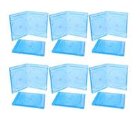CORHAD Boîte de Rangement en Plastique pour disques, Organisateur de CD, Boîtier CD en Plastique, 12pcs, rectangulaire, Semi-Transparent, Portable pour Rangement et Organisation des