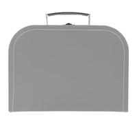CORHAD Boîte Présent Valise Grise L25×w18×h8,5 Cm, Boîte Multifonction Couvercle, Conteneur Créatif pour Coffrets Bijoux, Rangement Mariage et Emballage Présents