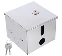 CORHAD Boîte Prise Électrique Extérieure Étanche en Acier Inoxydable 08 MM avec Serrure à Clé Protection Sécurisée pour Prises Compatible Montage Saillie ou Encastré Usage Public et