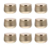 CORHAD Bonbonnière en Tôle 9 Pièces Couvercle Hermétique, Pot à Articles Divers Multi-usages pour Bougies et Bonbons, Rangement Chic pour Organisation Maison