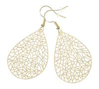 CORHAD Boucles d'oreilles pendantes chics en forme de larme motif feuille pour filles, cuivre, 1 paire, ne tombent pas facilement, accessoires de fête