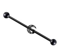 CORHAD Boucles d'oreilles piercing oreille cartilage en acier inoxydable, motif chat noir et lune, pour filles et femmes, style mode simple, adaptées au port de