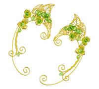 CORHAD Boucles d'oreilles pour femmes, manchette d'oreille rétro en alliage or, clip non percé confortable, accessoires décoratifs pour cosplay et occasions spéciales, 1 paire