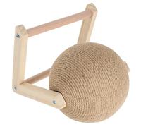 CORHAD Boules à Gratter en Sisal pour Chat, Jouet Réconfortant Et Stable, Taille Moyenne Kaki, Adapté pour Jeu Intérieur, Stimulation Et Bien-Chats Adultes Et Chatons