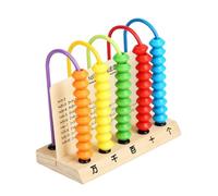 CORHAD Boulier Bois Éducatif pour Garçon Fille de Calcul Coloré avec Perles Mobiles Apprentissage Mathématique pour Garçons et Filles Jeu Éveil Motricité Fine