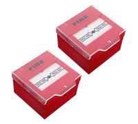 CORHAD Bouton Réarmement Manuel Facile en Plastique Alarme Incendie Manuel 2pcs Rouge Installation Simple et Réinitialisation Rapide pour Bureau et Hôtel