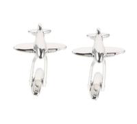 CORHAD Boutons Manchette Avion Homme Cuivre Argenté Design Original pour Chemise Accessoires Élégants pour Costume Affaires Durables et Anti-usure pour Soirées et Usage Quotidien