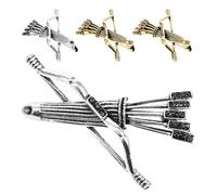 CORHAD Broche arc et lot de 4, alliage de zinc résistant à l'usure, style élégant et vintage, pour mariage et cérémonies, broche de revers pour hommes et femmes