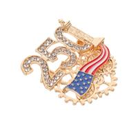 CORHAD Broche Commémorative Américaine en Alliage Émail Précis pour Célébration du 250e Anniversaire, pour Parade et Fête du 4 Juillet