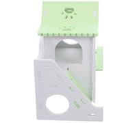 CORHAD Cachette en Bois Naturel pour Hamsters et Petits Rongeurs Maison D’Abri Décorative Verte Style Villa Écossaise Refuge Confortable et Solide pour Cage de Hamster Accessoire