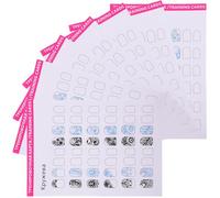 CORHAD Cahier D'exercices de Nail Art Blanc 12 Feuilles en Papier, Facile à Utiliser pour Manucure Professionnelle ou Débutants en Salon