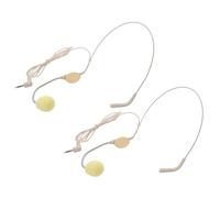 CORHAD Casque Micro Filaire Antibruit Supra-auriculaire avec Microphone Condensateur, 2 Pièces Couleur Peau, Micro Suspendu pour Prise de Parole en Public, Enseignement et Chant
