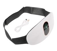 CORHAD Ceinture Abdominale Vibrante Électrique Multifonction en ABS Hypoallergénique Blanche Masseur pour L'Abdomen Portable et Léger Appareil de Massage du Ventre pour Fitness et