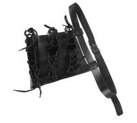 CORHAD Ceinture Porte-épée en Cuir Noir pour Katana, Design Simple et Confortable, Lot de 3 Pièces pour Porter Différentes Lames Charme Personnel