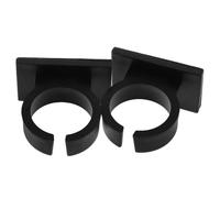 CORHAD Clip de Microphone avec Drapeau D'identification Noir 2pcs en Plastique Portable Support Facile à Utiliser pour Interviews et Journalistes pour Micro de Reportage