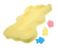 CORHAD Coussin Éponge de Bain Antidérapant pour -né et Tout-petit Tapis de Bain Doux et Léger en Mousse Support Confortable pour Bébé Séchage Rapide Couleur Jaune Usage Quotidien