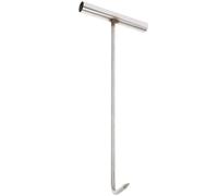 CORHAD Crochet en Acier Inoxydable T Forme 40 CM Lève-Plaque D’Égout Outil de Levage pour Porte Enroulable Crochet Renforcé Résistant à la Corrosion Usage Industriel et Manutention