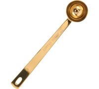 CORHAD Cuillère Doseuse Café INOX à Long Manche avec Graduation Cuillère Mesurer Poudre Café et Lait Accessoire de Cuisine Polyvalent et Précis Finition Dorée Élégante