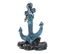 CORHAD Décoration D'aquarium Ancre de Bateau en Résine Réaliste, Ornement Étang Solide 1 Pièce, Abri à Poissons pour Bassin et Aquarium d'eau Douce, Décor sous-Marin Naturel et Résistant