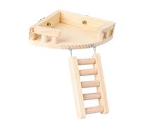 CORHAD d'entraînement pour Hamster Échelle en Bois Naturel pour Exercices et Jeu Plateau en Bois Beige pour Hamsters Souris et Petits Animaux Coordination et motricité