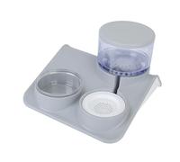 CORHAD Distributeur Automatique de Nourriture Et d'eau pour Animaux de Compagnie Bol à Double Usage pour Chat Et Chien Bol à Boire pour Animaux de Compagnie Alimentation en Eau Douce Grise