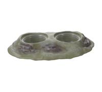 CORHAD Distributeur Magnétique Suspendu Double Bol pour Lézards Vert Clair 5 Pièces Bol à Boire pour Lézard et Petit Plateau de Nourriture pour Reptiles, Adapté Terrarium Caméléon Tortue