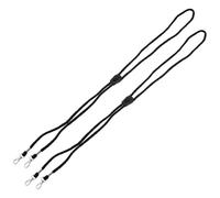 CORHAD Dragonnes de Ski Réglables en Polyester Noir pour Moufles et Moufles, Élastiques et Amovibles, Ski Aventures en Plein Air, Lot de 2 Pièces