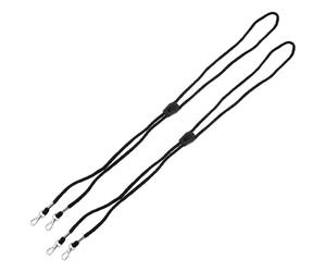 CORHAD Dragonnes de Ski Réglables en Polyester Noir pour Moufles et Moufles, Élastiques et Amovibles, Ski Aventures en Plein Air, Lot de 2 Pièces